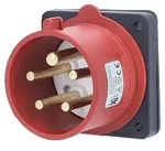 as-Schwabe CEE-Anbaustecker 400V 32A 5-polig mit Dichtungsring IP44 - Rot