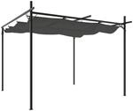 vidaXL Pergola mit Schiebedach Anthrazit 295x292x230 cm