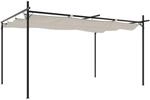 vidaXL Pergola mit Schiebedach Creme 395x292x230 cm