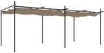 vidaXL Pergola mit Schiebedach Taupe 589x292x230 cm