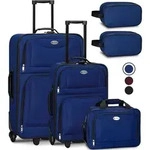 Juskys Trolley Reisekoffer Set 5 teilig - 60 Liter, 2 Rollen, Weichschale,