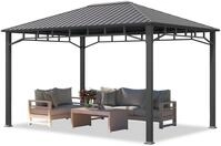 Gartenpavillon 3x4 m Stahldach Hardtop, ohne Seitenteile, Pfosten 9x9 cm