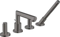 HansGrohe 45444340, HansGrohe 4-Loch-Wannenarmatur AXOR UNO Zerogriff brushed black