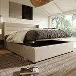 Flieks Polsterbett 140x200cm, Boxspringbett Doppelbett mit Stauraum und Lattenrost,