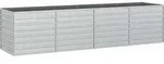 vidaXL Garten-Hochbeet 320x80x77 cm Verzinkter Stahl Silber - Silber