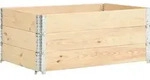 vidaXL Paletten-Aufsatzrahmen 3 Stk. 100x150 cm Kiefer Massivholz - Braun