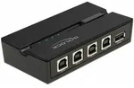 Delock USB 2.0 Switch f&uuml;r 4 PC an 1 Ger&auml;t - Schwarz