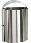 Abfallsammler mit Standf&uuml;&szlig;en - 50 l - 800 x 480 x 350 mm (HxBxT) - Edelstahl
