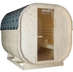 HOME DELUXE - Outdoor Sauna CUBE XL - Ma&szlig;e: ca. 185 cm x 195 cm x 220 cm, Holz: