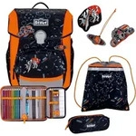 Scout Schulranzen Basic Neo Set 4-teilig Space Data schwarz - Schwarz