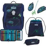 Scout Schulranzen Superflash Neo Set 4-teilig City Lights blau - Blau