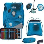 Scout Alpha Schulranzen-Set 4 teilig Exklusiv Safety Light Polar Blue - Blau