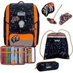 Scout Schulranzen Basic Genius Set 4-teilig Space Data schwarz - Schwarz