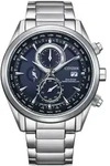 Citizen AT8260-85L Eco-Drive Chronograph Herrenuhr Funkuhr 43mm 10ATM - Blau