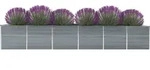 vidaXL Garten-Hochbeet Verzinkter Stahl 480x80x77 cm Grau - Grau