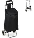 Relaxdays Einkaufstrolley, klappbar, 25 L Einkaufstasche mit Rollen, bis 10 kg