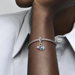 Pandora Charm 792703C01 Camera Heart and Compass Anh&auml;nger - Blau