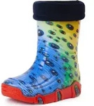 Ladeheid Kinder M&auml;dchen Jungen Gummistiefel gef&uuml;ttert Swk 08 (Mehrfarbig Wasser,