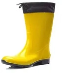 Ladeheid Damen Gummistiefel mit Stulpe LA-968 (Gelb/Schwarz, 36) - Gelb - 36