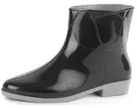 Ladeheid Damen Kurze Gummistiefel LAZT201801 (Schwarz/Grau, 38 EU) - Schwarz - 38