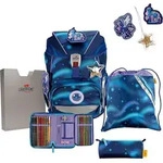 DER DIE DAS ErgoFlex Luna Schulranzen Set f&uuml;r Kinder 5-Teilig - Hellblau