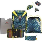 ErgoFlex Light - Schulranzen Set 5tlg. 800g (Speed Challenge) - Blau
