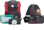 School-Mood Champion Maxx mit LED Patchy Schulranzen-Set 7-teilig Mika dunkelgrau -