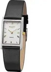 Regent Damen Uhr Lederarmband Leder Armbanduhr Analog schwarz URF1301 - Schwarz