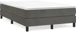 vidaXL Boxspringbettgestell Dunkelgrau 120x200 cm Samt - Grau