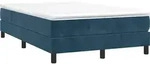 vidaXL Boxspringbettgestell Dunkelblau 120x200 cm Samt - Blau