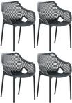 CLP Gartenstuhl Air XL 4er Set, Modern, Gestell Kunststoff, stapelbar, wetterfest