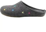 Haflinger Damen Hausschuh Pantoffel Wollfilz Stickerei Everest Farfalline...