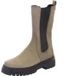 Gabor Damen Chelsea Boot Gr&uuml;n aus Nubukleder mit Rei&szlig;verschluss und