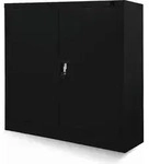 Kleiner Aktenschrank C001B B&uuml;roschrank mit Fl&uuml;gelt&uuml;ren Metallschrank Lagerschrank