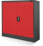 Kleiner Aktenschrank C001B B&uuml;roschrank mit Fl&uuml;gelt&uuml;ren Metallschrank...