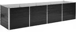 vidaXL Garten-Hochbeet Anthrazit 320 x 80 x 77 cm Verzinkter Stahl - Grau