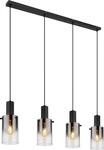 Globo Lighting H&auml;ngeleuchte Metall schwarz matt, 4x E27