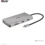 Club3D Usb-C 9In1-Hub >Hdmi/Vga/2Xusb/Usb-C/Rj45/Sd Pd100W - Schwarz/Grau