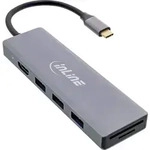 InLine USB 3.2 USB-C Multi Hub (3x USB-A + USB-C), Cardreader, HDMI, OTG, USB 3.2 Gen