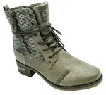 Mustang Damen Schn&uuml;rboot Stiefelette Kurzschaft Schaft im Pepita Muster 1229-510,