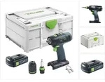 Festool T 18+3 Basic Akku Bohrschrauber 18 V 50 Nm Brushless + 1x Akku 3,0 Ah +