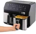 Ardes ARFRYA03D Doppel-Hei&szlig;luftfritteuse, 9 l, unabh&auml;ngig, schwarz, Edelstahl -