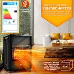 TRESKO&reg; 4200 Watt Gasheizer schwarz inkl. Gasdruckregler Gasschlauch + Abdeckung 