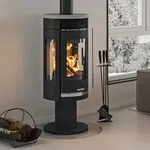Oranier | Kaminofen | Rota Twist | 5,5 kW | Schwarz, Top Speckstein - Schwarz