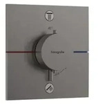 Fertigmontageset ShowerSelect Comfort E Thermostat, UP brushed black chrome brushed