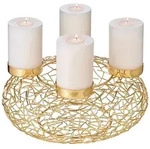 Edzard - Milano Adventskranz &Oslash; 34 cm, goldfarben - Gold