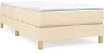 vidaXL Boxspringbettgestell Creme 90x200 cm Stoff - Creme