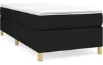 vidaXL Boxspringbettgestell Schwarz 90x200 cm Stoff - Schwarz