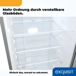 Exquisit K&uuml;hl-Gefrierkombination KGC265-70-NF-040C inoxlook | 253 L Volumen | K&uuml;hl