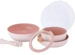 Neoflam - MIDAS Plus 8 tlg. Set - Pink - Rosa